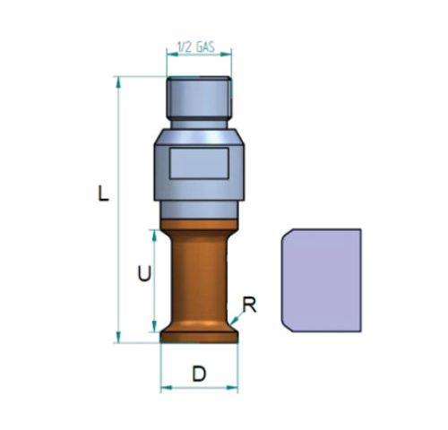 shape T 1/2 gas