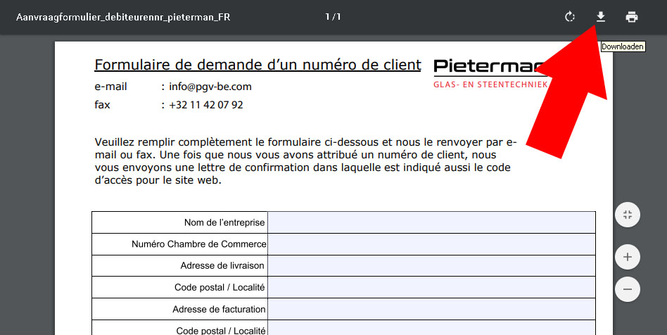 sauvegarder le fichier pdf