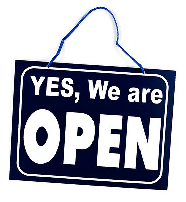 open Yes, we are open!